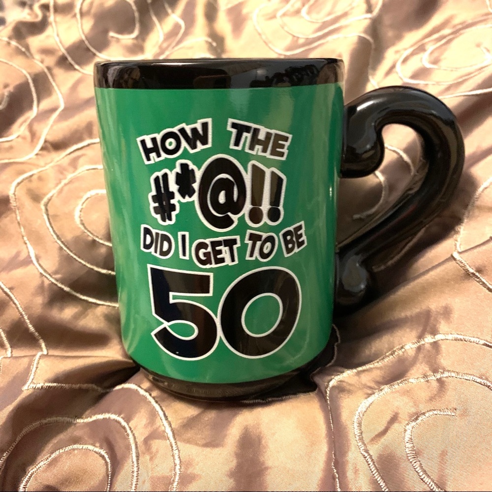 🌈 2/$15 Turning 50 mug by laid back